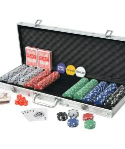 vidaXL Poker Set with 500 Chips Aluminium