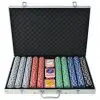 vidaXL Poker Set with 1000 Chips Aluminium vidaXL Poker Set with 1000 Chips Aluminium