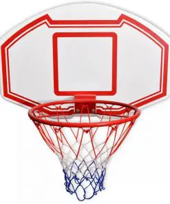 vidaXL Three Piece Wall Mounted Basketball Backboard Set 90×60 cm