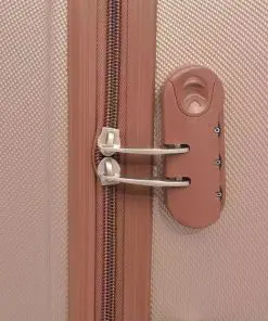 vidaXL Four Piece Hardcase Trolley Set Champagne