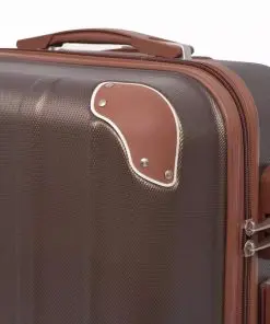 vidaXL Four Piece Hardcase Trolley Set Coffee