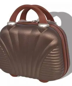 vidaXL Four Piece Hardcase Trolley Set Coffee