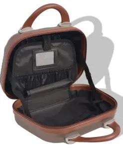 vidaXL Four Piece Hardcase Trolley Set Coffee