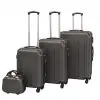 vidaXL Four Piece Hardcase Trolley Set Anthracite vidaXL Four Piece Hardcase Trolley Set Anthracite