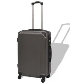 vidaXL Four Piece Hardcase Trolley Set Anthracite