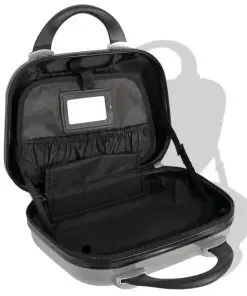 vidaXL Four Piece Hardcase Trolley Set Silver