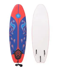 vidaXL Surfboard Blue and Red 170 cm