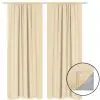 vidaXL Blackout Curtains 2 pcs Double Layer 140×245 cm Beige