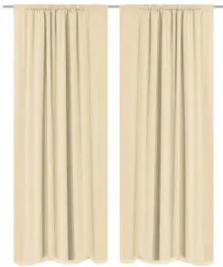 vidaXL Blackout Curtains 2 pcs Double Layer 140×245 cm Beige