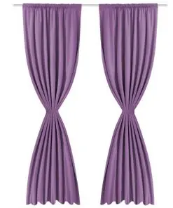 vidaXL Blackout Curtains 2 pcs Double Layer 140×245 cm Lilac