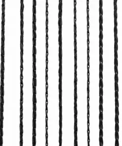 vidaXL String Curtains 2 pcs 140×250 cm Black