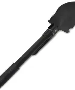 vidaXL Folding Shovel Carbon Steel Black