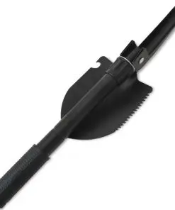 vidaXL Folding Shovel Carbon Steel Black
