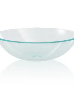 vidaXL Basin Tempered Glass 42 cm Transparent