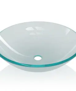 vidaXL Basin Tempered Glass 42 cm Frosted