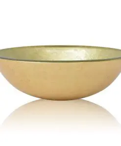 vidaXL Basin Tempered Glass 42 cm Gold