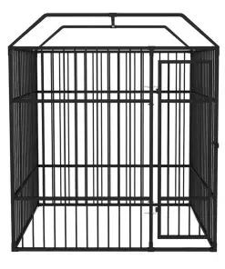 vidaXL Outdoor Dog Kennel with Roof 2x2x2.3 m