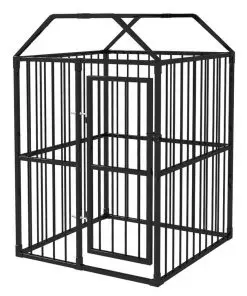 vidaXL Outdoor Dog Kennel with Roof 1,2×1,2×1,9 m