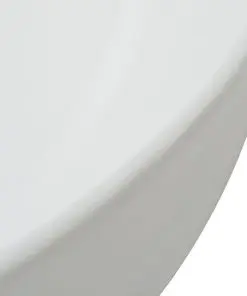 vidaXL Basin Round Ceramic White 41.5×13.5 cm