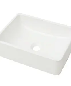 vidaXL Basin Ceramic White 41x30x12 cm