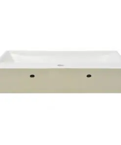 vidaXL Basin with Faucet Hole Ceramic White 76×42.5×14.5 cm