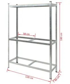 vidaXL Tyre Rack 795 kg Steel