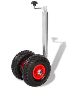 vidaXL Trailer Jockey Wheel with 2 Pneumatic Tyres 200 kg