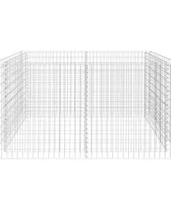 vidaXL Gabion Planter Steel 180x90x100 cm Silver