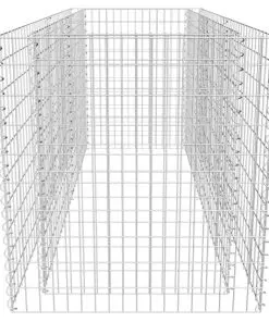 vidaXL Gabion Planter Steel 180x90x100 cm Silver