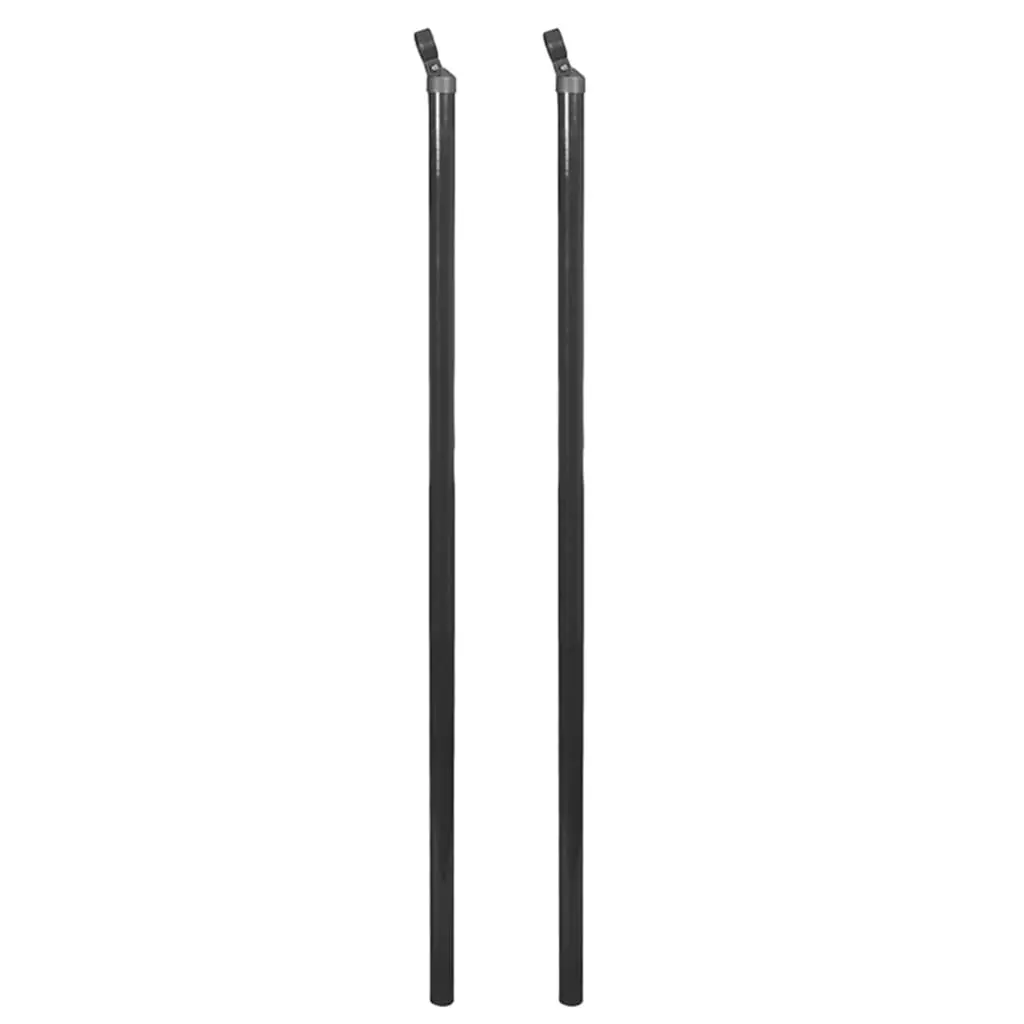 vidaXL Chain Link Fence with Spike Anchors 1.25×15 m Grey