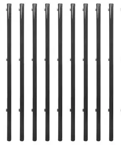 vidaXL Chain Link Fence with Spike Anchors 1.25×25 m Grey