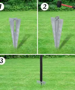vidaXL Chain Link Fence with Spike Anchors 1.5×25 m Grey