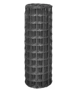vidaXL Euro Fence Steel 25×1 m Grey