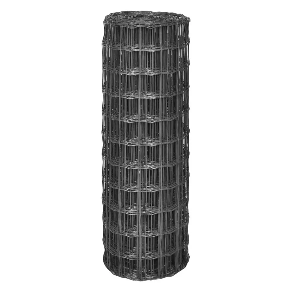 vidaXL Euro Fence Steel 25×1.2 m Grey