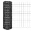 vidaXL Euro Fence Steel 25×1.5 m Grey