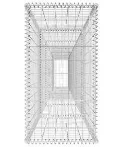 vidaXL Gabion Wall with Cover Galvanised Steel 600x50x100 cm