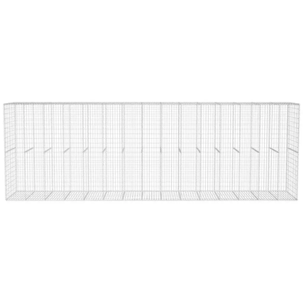 vidaXL Gabion Wall with Cover Galvanised Steel 600x50x200 cm