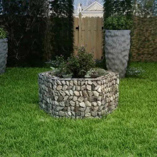 vidaXL Hexagonal Gabion Planter 100x90x50 cm