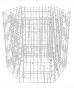vidaXL Hexagonal Gabion Planter 100x90x100 cm