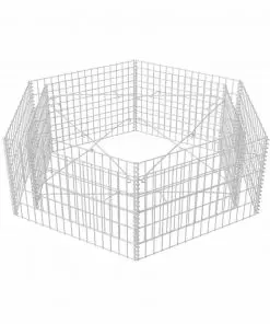 vidaXL Hexagonal Gabion Planter 160x140x50 cm