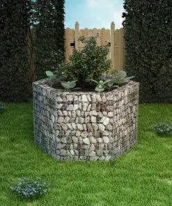 vidaXL Hexagonal Gabion Planter 160x140x100 cm