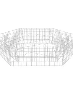 vidaXL Hexagonal Gabion Planter 200x173x40 cm