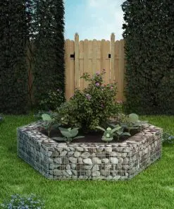 vidaXL Hexagonal Gabion Planter 200x173x40 cm