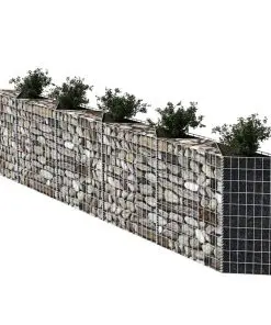 vidaXL Gabion Basket Galvanised Steel 300x30x100 cm