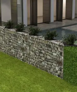 vidaXL Gabion Basket Galvanised Steel 300x30x100 cm