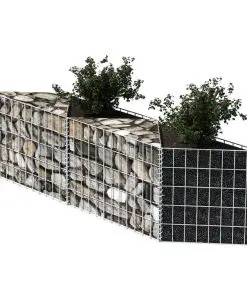 vidaXL Gabion Basket Galvanised Steel 120x30x50 cm