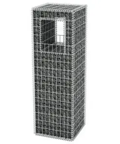 vidaXL Gabion Basket Post/Planter Steel 50x50x160 cm