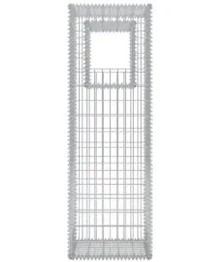 vidaXL Gabion Basket Posts/Planters 2 pcs Steel 50x50x160 cm