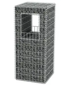 vidaXL Gabion Basket Post/Planter Steel 50x50x120 cm