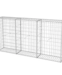 vidaXL Gabion Basket Galvanised Steel 200x30x100 cm